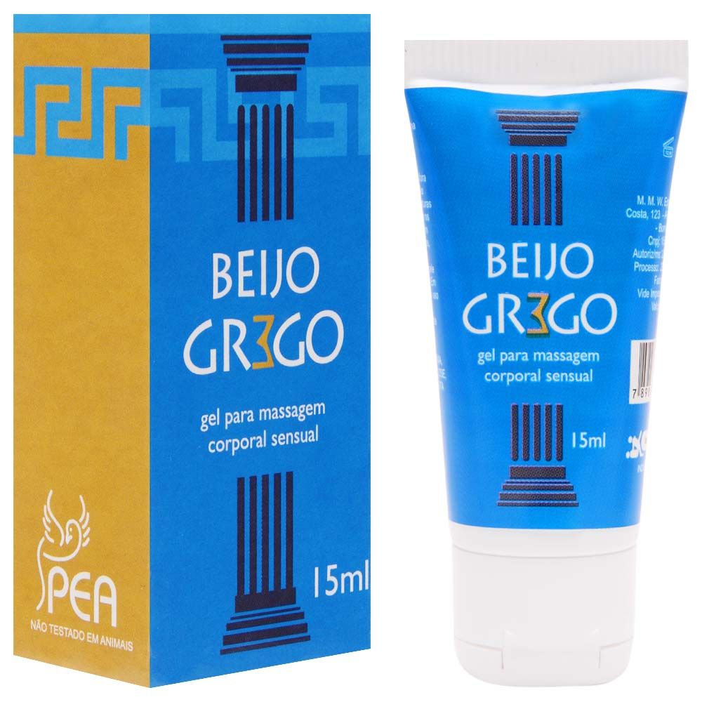 Beijo Grego gel beijavel 15ml Segred Love com a caixa