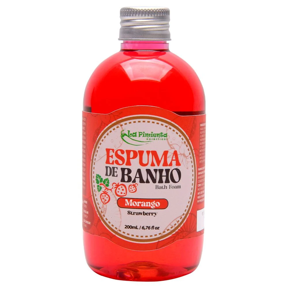 Espuma de banho aromatica morango 200ml La Pimenta