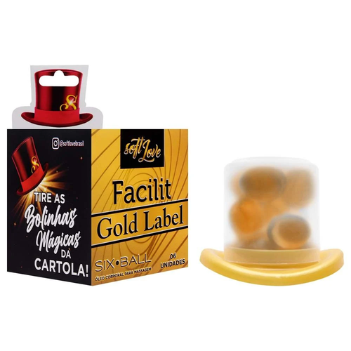 Bolinhas Facilit Gold Label 6 unidades Soft Love com a caixa