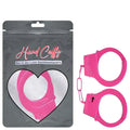 Hand Cuffs algema de metal rosa com chave