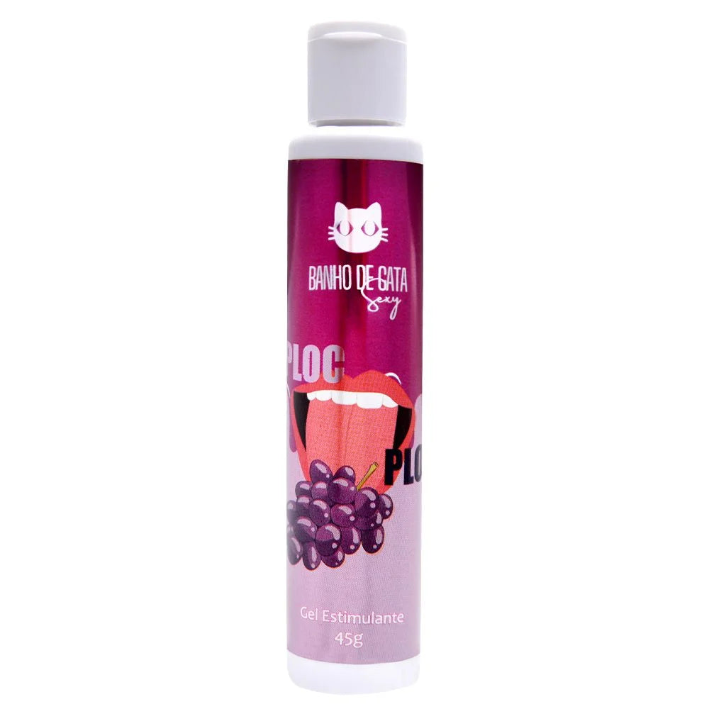 Ploc Ploc gel estimulante beijavel sabor uva 45g Banho de Gata