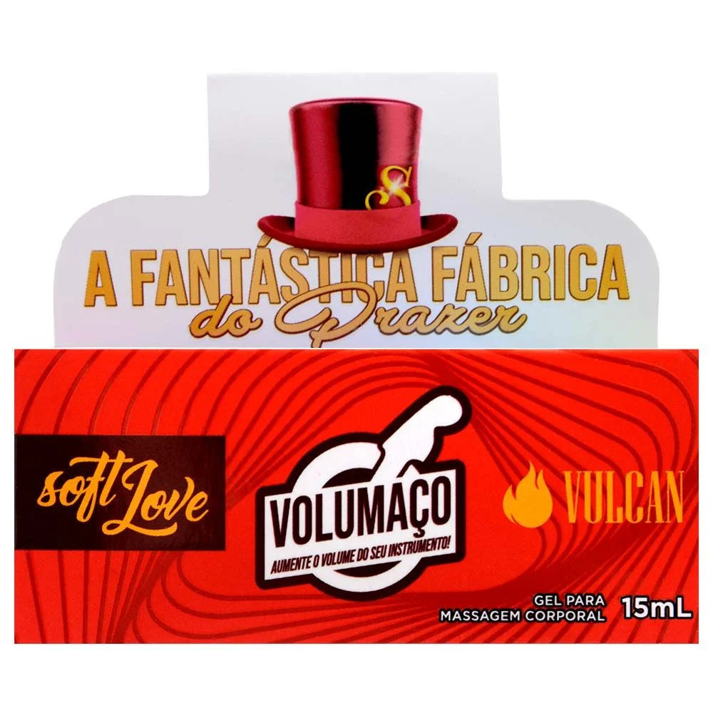 Volumaco Vulcan gel masculino 15ml Soft Love com a caixa