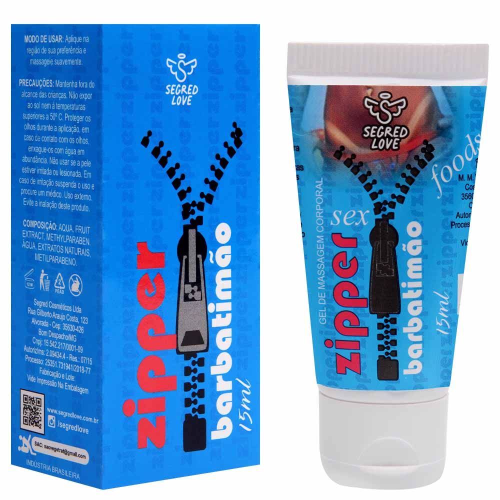 Zipper Sex barbatimao adstringente 15ml Segred Love com a caixa